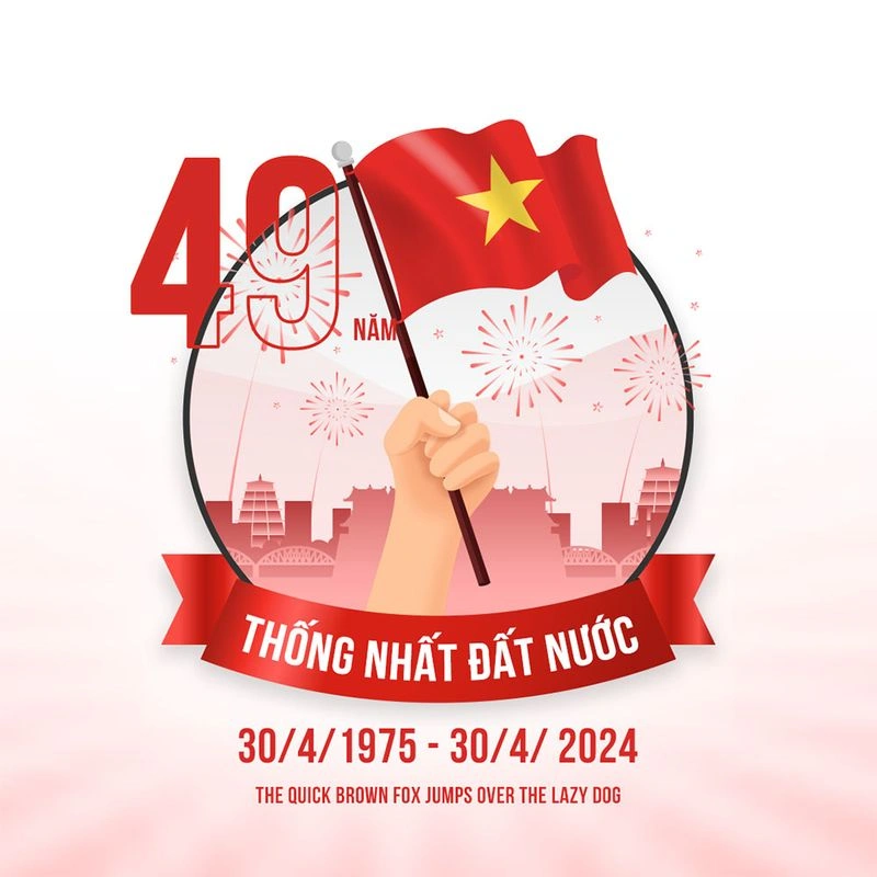 Mẫu Poster Chào Mừng Ngày Thống Nhất Đất Nước 30/4 - File PSD Thiết Kế Sẵn