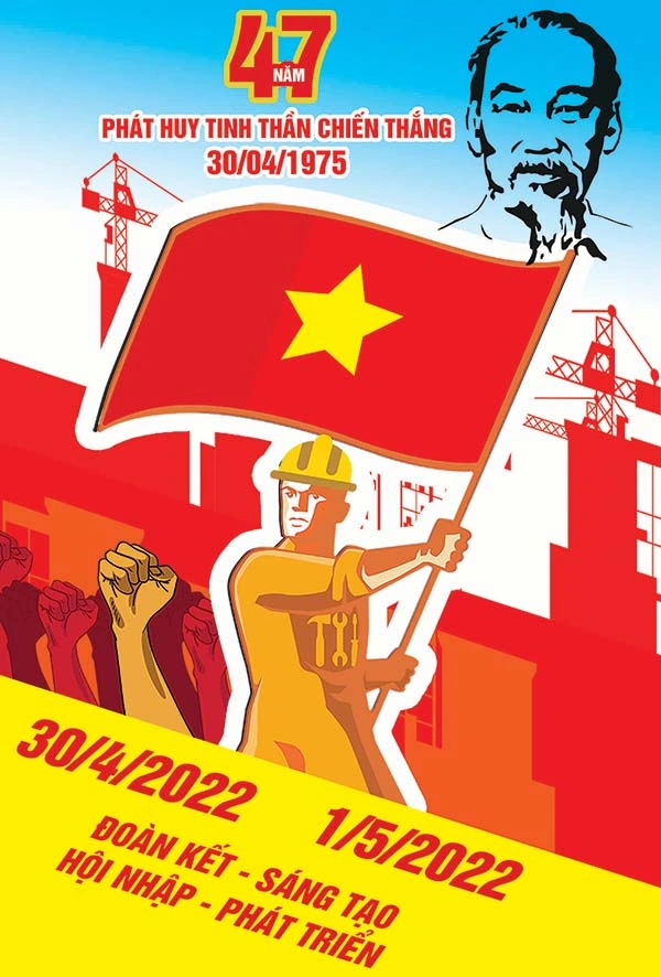 Mẫu Poster Chào Mừng Lễ 30/4 - 1/5 File PSD Thiết Kế Đẹp, Sắc Nét