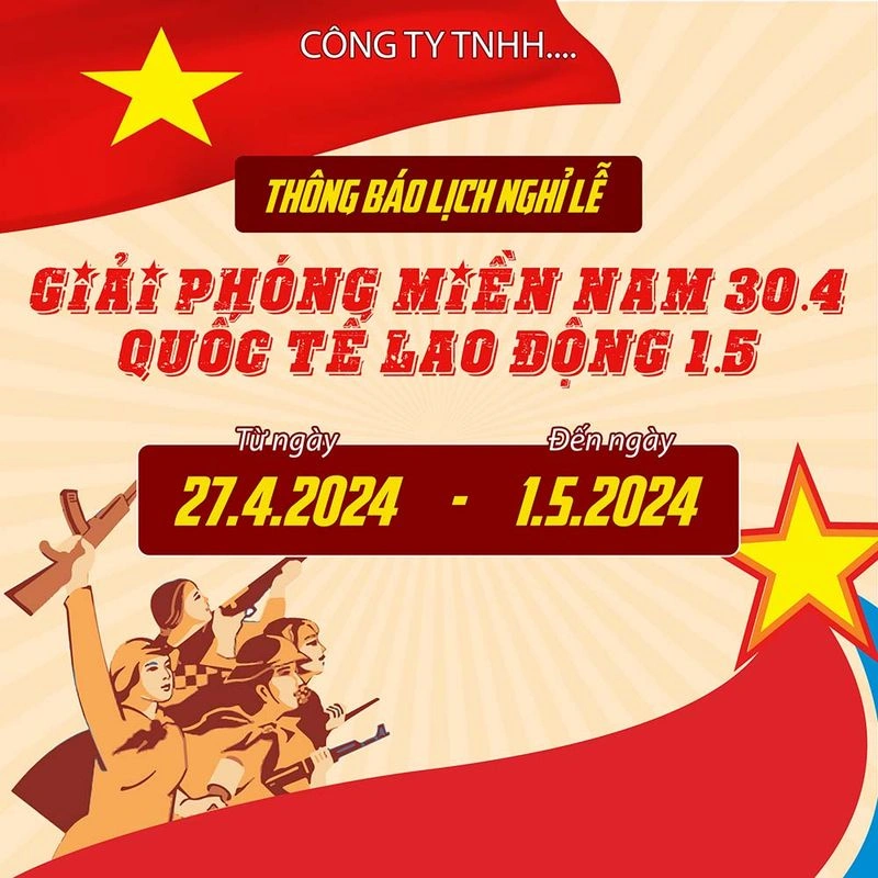 Mẫu Banner Chào Mừng Ngày 30/4 và 1/5 File PSD Chuyên Nghiệp - PM768