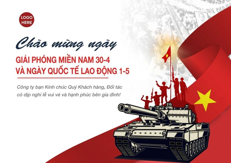 Mẫu Banner Chào Mừng Ngày Lễ 30/4 - 1/5 File PNG Đẹp, Ấn Tượng