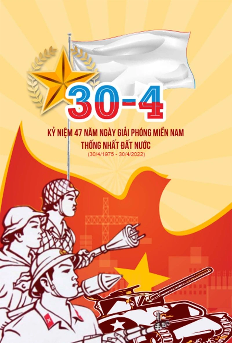 Mẫu thiết kế phướn 30/4 và 1/5 file Corel (CDR) - Tranh cổ động đẹp, sắc nét
