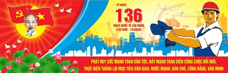 Mẫu Pano Chào Mừng Đại Lễ 30/4 và 1/5 File Corel (CDR) Vector Chất Lượng Cao