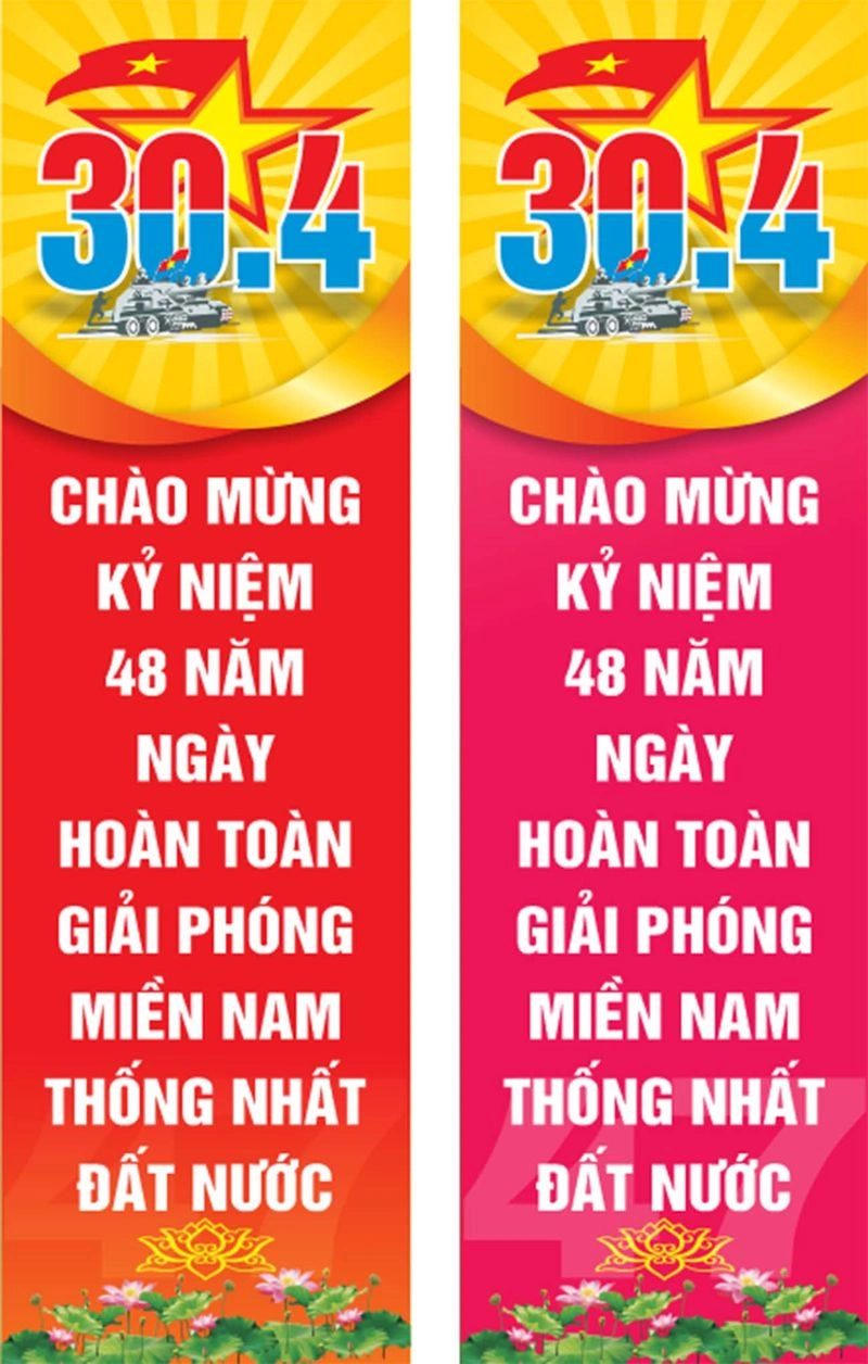 Mẫu Phướn 30/4 và 1/5 File CDR - Thiết kế Vector chuẩn in ấn