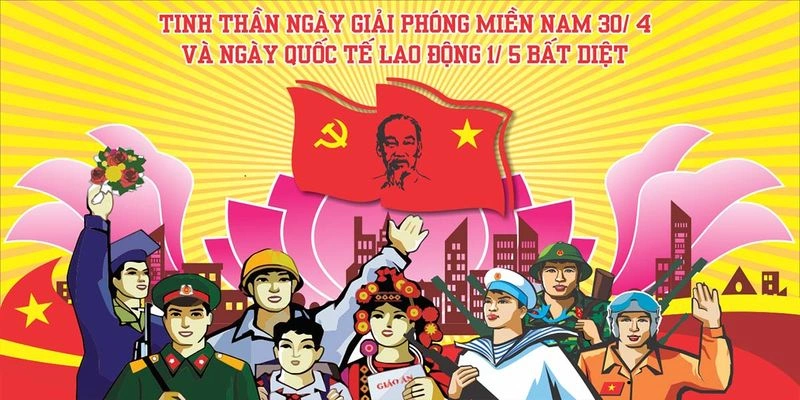 Mẫu Banner Chào Mừng Ngày Lễ 30/4 và 1/5 File Vector CDR Thiết Kế Sẵn