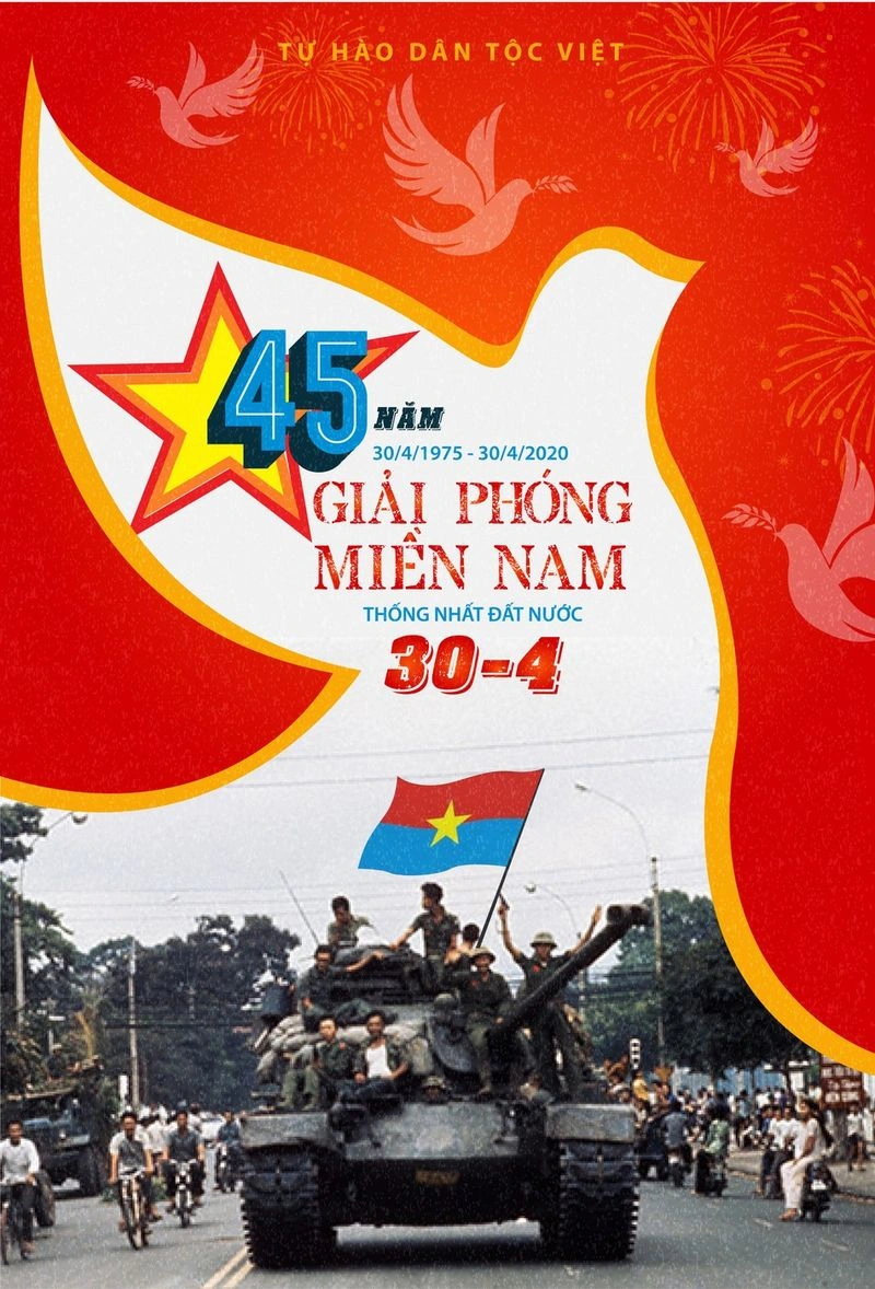 Mẫu Poster Kỷ Niệm 30/4 Thiết Kế Vector File AI, EPS Chuyên Nghiệp
