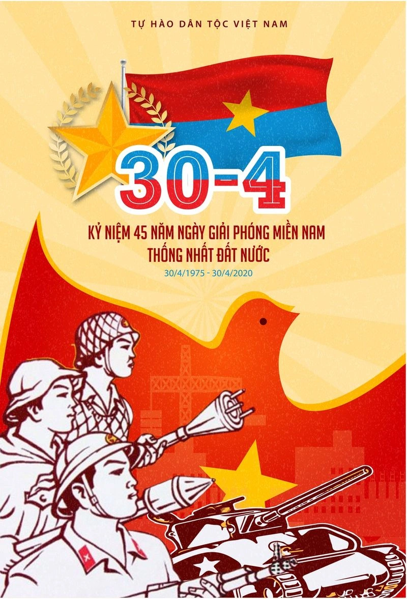 Mẫu Poster Kỉ Niệm Ngày Giải Phóng Miền Nam 30/4 File Vector AI, EPS Đẹp Nhất