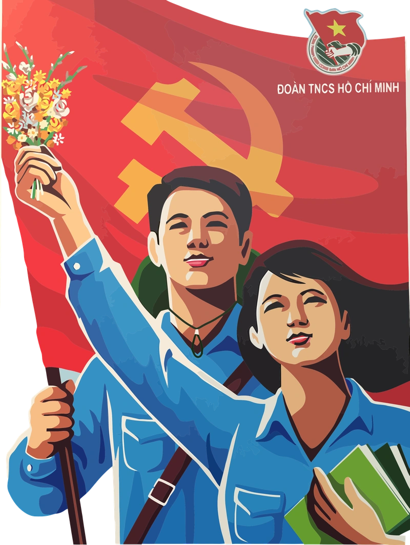 Ảnh Thanh Niên Nam Nữ Đoàn Hồ Chí Minh Áo Xanh File PNG Tách Nền - Mẫu Số 5
