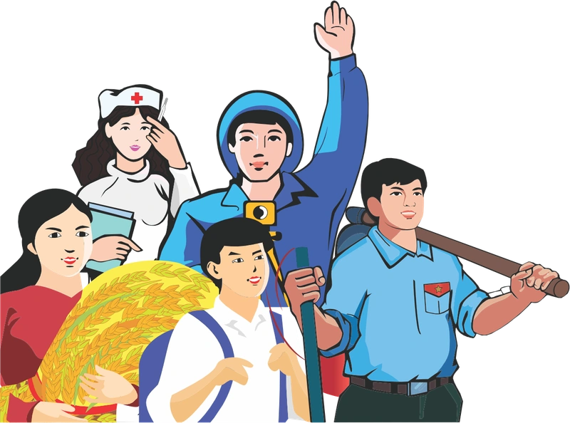 Mẫu Ảnh Nhân Vật Đoàn Viên Thanh Niên Mặc Áo Xanh Tình Nguyện File PNG - Mẫu 9